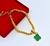 Imagem do Pulseira Corrente Elos Veneziana Grossa Premium Folheado Ouro Dourado com Pingente Flor Trevo Inspiração Blogueira Virgínia