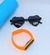 Kit Relógio Infantil Led Band Prova água Esporte + Óculos de Sol Coração Meninas Flexível Luxo Verão 2024 Presente - comprar online