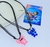 Colar de Amizade Cordão infantil Menina e Menino Personagens Disney com Pingente 3D Lilo Stitch Angel Presente Lembrancinha