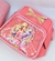 Mochila Infantil de Costa Pequena Bolsa com Bolso Gel Ziper Pricesas Disney Babrie Laço Glitter Passeio Presente - Store LVO