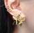 Cartela semaninha com 7 brincos Folheado a Ouro 18k Dourado Par de Brinco antialégico Feminino Adulto e Infantil Presente - comprar online