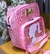 Mochila Infantil de Costa Pequena Bolsa com Bolso Gel Ziper Pricesas Disney Babrie Laço Glitter Passeio Presente - comprar online