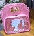 Mochila Infantil de Costa Pequena Bolsa com Bolso Gel Ziper Pricesas Disney Babrie Laço Glitter Passeio Presente - comprar online