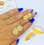 Cartela semaninha com 7 brincos Folheado a Ouro 18k Dourado Par de Brinco antialégico Feminino Adulto e Infantil Presente