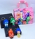 Kit Bolsa Infantil Mini Bag Cute Alça Pérola Mão Personagem Disney Divertamente 2 Filme + Chaveiro Mini Boneco 3D emoções Lembrancinha