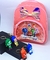 Kit Bolsa Infantil Mini Mochila costa com Laço Bolso Glitter Personagem Divertidamente 2 Filme + Chaveiro 3D Diverta Mente