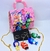 Kit Bolsa Infantil Mini Bag Cute Alça Pérola Mão Personagem Disney Divertamente 2 Filme + Chaveiro Mini Boneco 3D emoções Lembrancinha