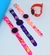 Imagem do Relógio Infantil Digital Led Redondo Menina Menino Pulseira Desenho Animado 3D Pulseira Silicone ajustável Lançamento