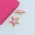 Par de Brincos Estrela do Mar Resina detalhes dourado Resinado colorido Brinco Feminino Tendência Moda Verão Praia - loja online