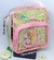 Bolsa Infantil Menina Mini Mochila de Costa Pequena com Bolso Ziper Desenho Capivara Gel com Glitter Lacinho Tendência na internet