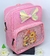 Bolsa Infantil Menina Mini Mochila de Costa Pequena com Bolso Ziper Desenho Capivara Gel com Glitter Lacinho Tendência