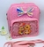 Bolsa Infantil Menina Mini Mochila de Costa Pequena com Bolso Ziper Desenho Capivara Gel com Glitter Lacinho Tendência - comprar online