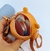 Imagem do Bolsa Infantil silicone mini Bolsinha Capivara ziper Desenho animado alça transversal ajustável porta moedas Lançamento 2025