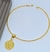 Colar Choker feminino elo aro rígido Liso com Pingente Medalha São bento Gargantilha religiosa folheado ouro dourado lançamento 2025