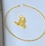 Imagem do Colar choker Aro liso elo Rigido com Pingente Cabeça de touro Boi folheado ouro dourado Lançamento 2025 luxo inspiração moda
