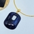 Colar Choker aro liso Rígido folheado ouro com Pingente pedra Madripérola retangular detalhe vazado Luxo Festa Tendência 2025 - loja online