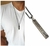 Colar Corrente Masculino Unissex Torcido com Pingente Palito Oração Pai Nosso Aço Inox 316L Prateado / Cordão 70cm Moda Masculina - comprar online
