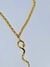 Kit Colar Corrente com Brincos Feminino Elos Português com Pingente Serpente Cobra Folheado a Ouro 18k na internet