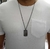 Colar Corrente Masculino Unissex com Pingente Placa 10 Mandamentos Aço Inox 316L Prateado / Cordão elos Cartier 70cm Moda Masculina - comprar online