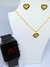 Imagem do Kit Relógio Feminino Digital Led Quadrado Sports Watch + Conjunto Colar e Brincos Folheado Tendência
