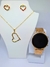 Imagem do Kit Relógio Emburrachado Feminino Digital Led Redondo Sports Watch + Conjunto Colar e Brincos Folheado Moda