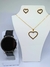 Kit Relógio Emburrachado Feminino Digital Led Redondo Sports Watch + Conjunto Colar e Brincos Folheado Moda