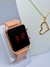 Imagem do Kit Relógio Feminino Digital Led Quadrado Sports Watch + Conjunto Colar e Brincos Folheado Tendência