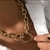 Colar Corrente Elos grosso Mosquetão Coração folheado ouro 18k Moda