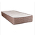 Colchón Naturalfoam Mix Ultra Soft de espuma de alta densidad con capa de látex natural, con funda chocolate y beige. 