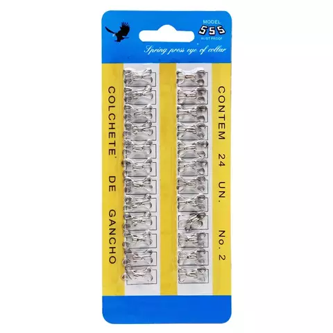 Colchete de Gancho para Costura N2 - 24 unidades