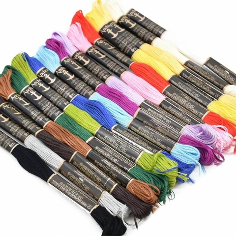 Kit Linha Meada Anchor Mouliné 12 Cores