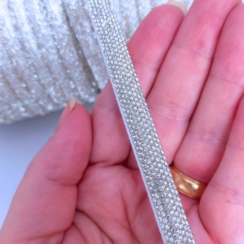 1 metro Tubo de Strass Correia Meia Cana