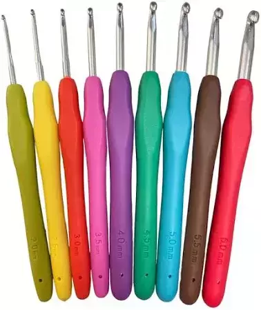 Agulha de Crochê Alumínio Soft Cabo Emborrachado