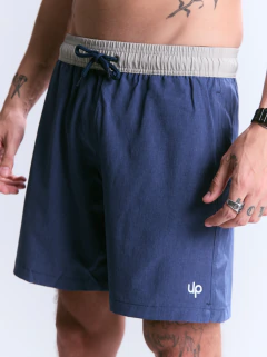 SHORT MOVE AZUL COM CINZA