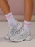 MEIA UP BRANCO/ROSA POLIAMIDA - comprar online