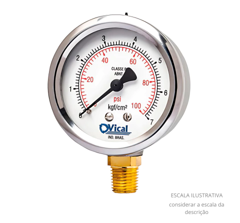 MANÔMETRO 7KGF X 100PSI - Ø62MM - SÉRIE VSI-62 - comprar online