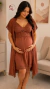 Kit Camisola Amamentar com Robe Ana - Bronze