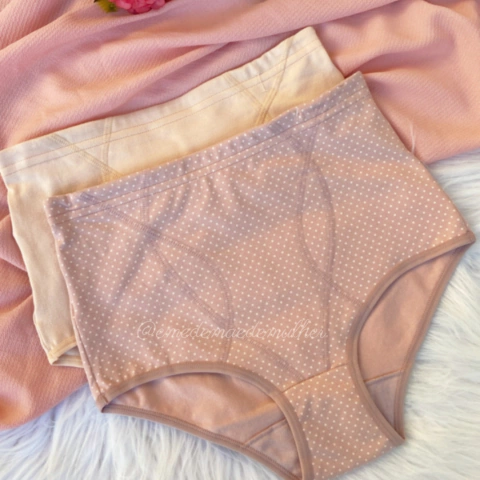 Kit 2 Und. Calcinha Leve Compressão - Rosa Blush / Nude