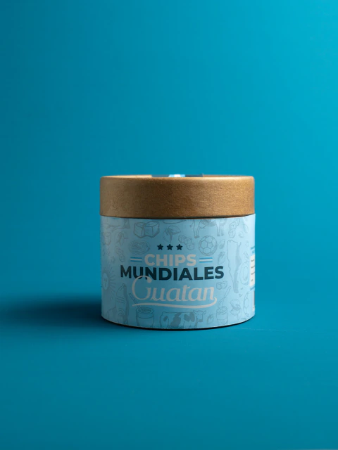 Chips mundialistas de dulce de leche