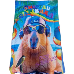 Acolchado flannel Capybara Carpincho - linalimon