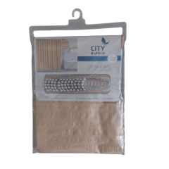 Cortina teflonada simil tela con ganchos en internet