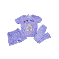 Pijama 3 piezas remera short y pantalon - comprar online