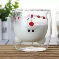 Tazas vaso doble vidrio animalitos