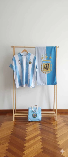 Set Bolso Con Poncho Y Toallon Argentina AFA - linalimon