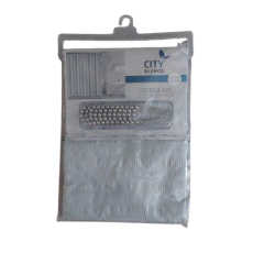 Cortina teflonada simil tela con ganchos - comprar online