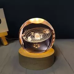 Lampara de cristal usb universo