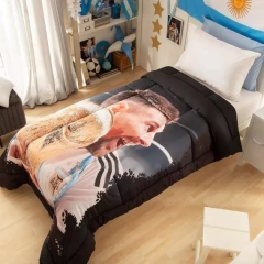 Acolchado Messi campeón del mundo 1 1/2 en internet