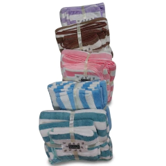 Set x3 toallon toalla y toallita rayado TB - comprar online