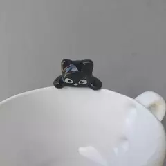 Tazón Gatito gato negro en internet