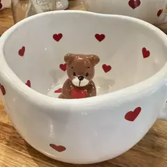 Tazón Osito corazon - linalimon
